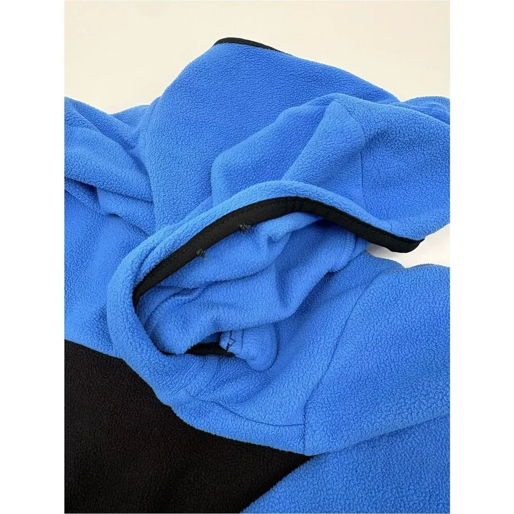 The North Face Kids Blue and Black Hooded Fleece Jacket